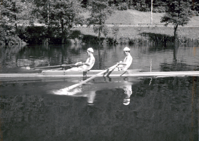 Zwei Ruderer auf dem Rotsee